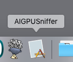 AIGPUSnifferがDockに居座る